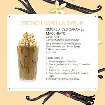 Monin French Vanilla Syrup - Natural Flavor for Drinks