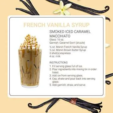 Monin French Vanilla Syrup - Natural Flavor for Drinks