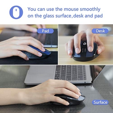 LeadsaiL Wireless Computer Mouse with Adjustable DPI and Comfort