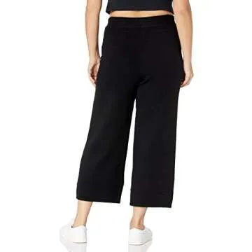 The Drop Women's Bernadette Pull-On Cropped Sweater Pant, Black, M