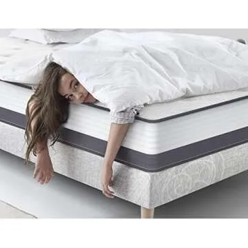 Coolvie 10 Inch Queen Mattresses, Queen Size Hybrid Mattress Built in Pocketed Coils and Gel Memory Foam Layer, Low Motion Transfer & Breathable Bed in A Box