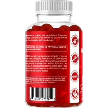 Natural Cherry Flavored Vitamin B12 Gummies for Energy