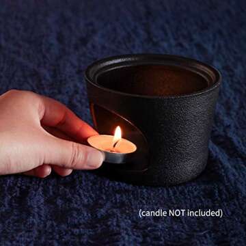 Travel Ceramic Teapot with Stovetop Warmer Tea Set 1 Pot 4 Mini Cups Chinese Kung Fu Tea Pot Porcelain Teacups Portable Protective Bag for Outdoor Picnic Camping