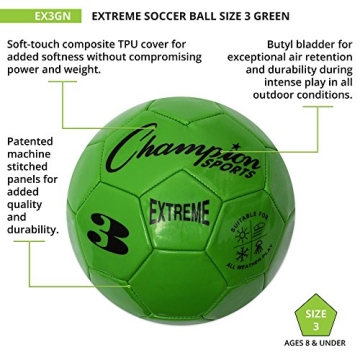 Champion Sports Soccer Ball for Kids - Durable & Soft Touch