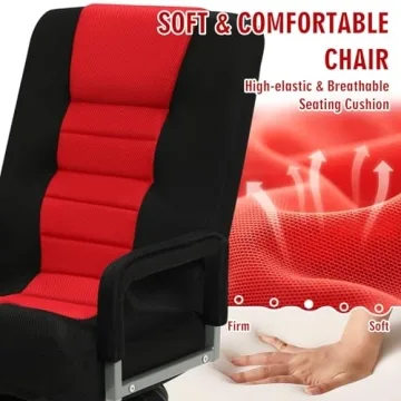 Buymoth Adjustable Swivel Floor Gaming Chair for Comfort