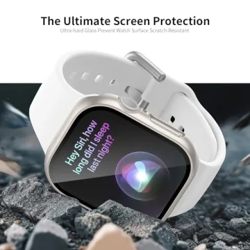 JERXUN 6 Pack Apple Watch Cases with Tempered Glass