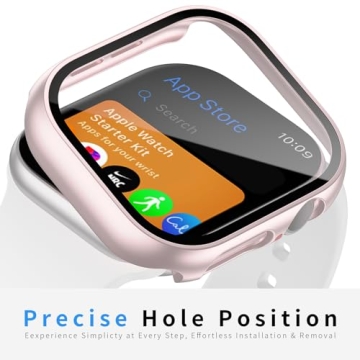 JERXUN 6 Pack Apple Watch Cases with Tempered Glass