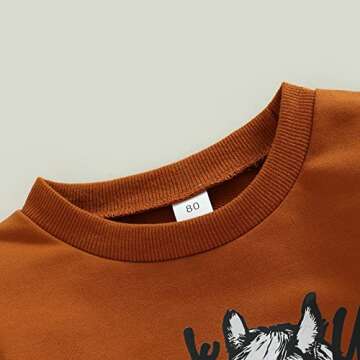 Toddler Baby Girl Western Outfit Letter Print Sweatshirt Top Cow Printed Flare Pants Set 2PCS Fall Winter Outfits (Horse, 18-24 Months)