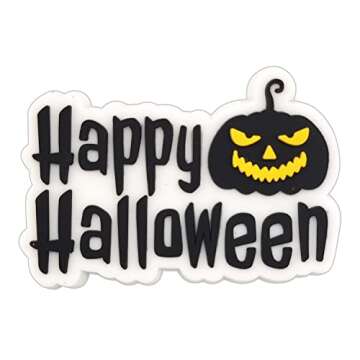 25 Pcs Skull Pumpkin Croc Shoe Decoration Charms for Halloween and Party Favors