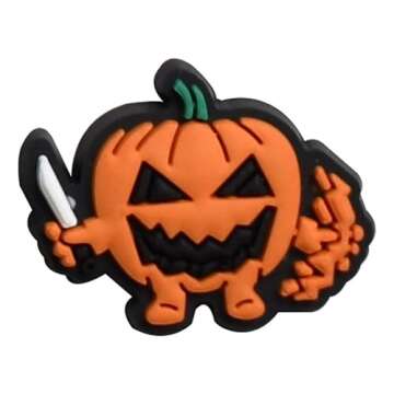 25 Pcs Skull Pumpkin Croc Decoration Charms
