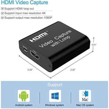 DIGITNOW 4K HDMI Video Capture Card for Streaming and Recording