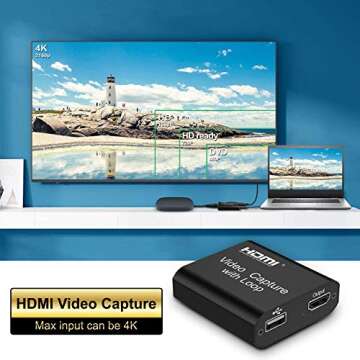 DIGITNOW 4K HDMI Video Capture Card for Streaming and Recording