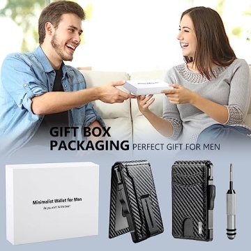 Slim Bifold Leather Wallet with Money Clip & RFID