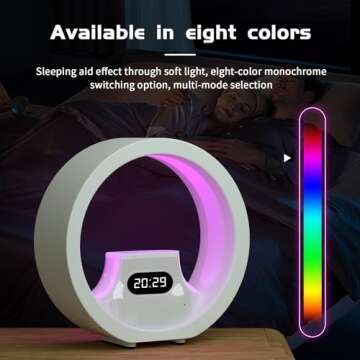 GDbow White Noise Machine with Remote Control 8 Colors Night Lights White Noise Sound Machine with 2...
