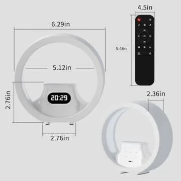 GDbow White Noise Machine with Remote Control 8 Colors Night Lights White Noise Sound Machine with 20 High Fidelity Soothing Sounds Timer Feature Sound Machine for Adults (White-100) (6.290 inch)