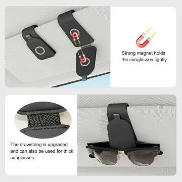 Sotfamily Sunglasses Clip for Car Visor - 2 Pack