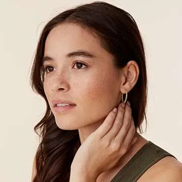 PAVOI 14K Gold Twisted Hoop Earrings for Stylish Women