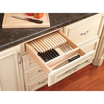 Rev-A-Shelf Custom Knife Block Drawer Organizer for Kitchen