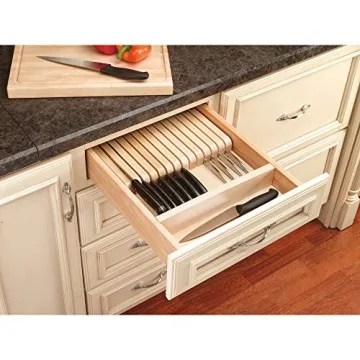 Rev-A-Shelf Custom Knife Block Drawer Organizer for Kitchen