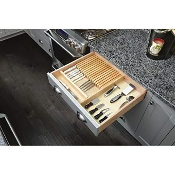 Rev-A-Shelf Custom Knife Block Drawer Organizer for Kitchen