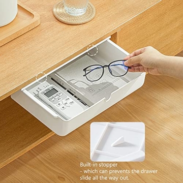 Poeland Under Desk Drawer Organizer for Effortless Clutter-Free Space