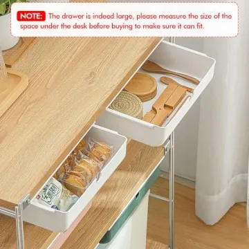 Poeland Under Desk Drawer Organizer for Effortless Clutter-Free Space