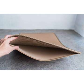 BlackHole Litter Mat Large Size Rectangular 30" X 23" (Beige)