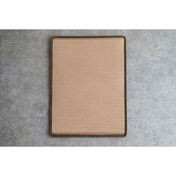 BlackHole Litter Mat Large Size Rectangular 30" X 23" (Beige)