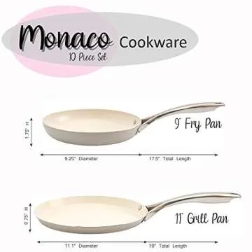 Denmark Nonstick 10-Piece Cookware Set in Snow White