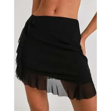 Stylish Black Strapless Tube Top & Skirt Set for Women