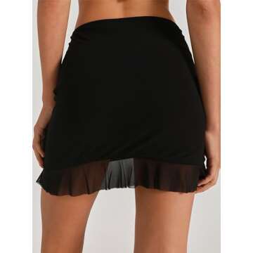 Stylish Black Strapless Tube Top & Skirt Set for Women