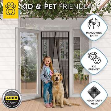 AUGO Magnetic Screen Door for Insect Protection and Fresh Air