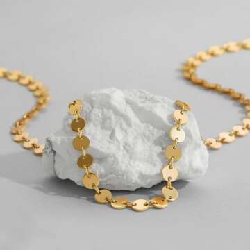 Stunning Dremmy Studios Gold Coin Choker Necklace for Women