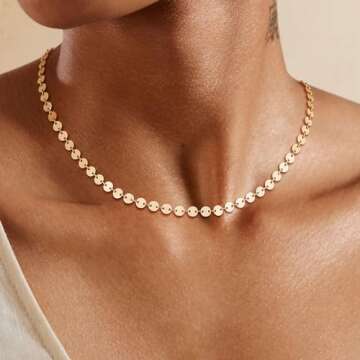 Stunning Dremmy Studios Gold Coin Choker Necklace for Women