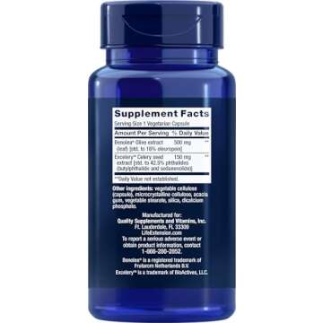 Life Extension Advanced Olive Leaf Vascular Support Promotes Cardiovascular & Circulatory Health –...