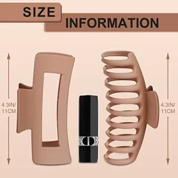 Stylish 8 Pack Claw Clips for All Hair Types - Durable & Chic