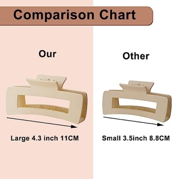 Stylish 8 Pack Claw Clips for All Hair Types - Durable & Chic