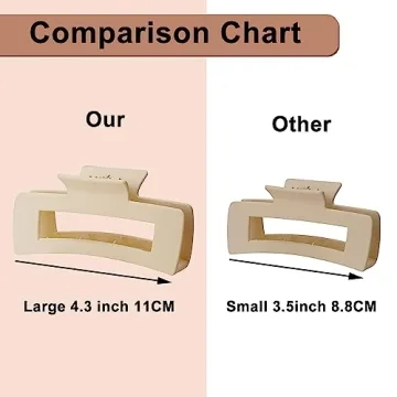 Stylish 8 Pack Claw Clips for All Hair Types - Durable & Chic