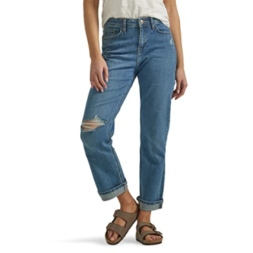 Lee Women's Mid Rise Boyfriend Jean, Comfy & Stylish Denim for Every Occassion
