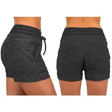 Sexy Basics Women's 3 Pack Active Wear Lounge Yoga Gym Casual Sport Shorts
