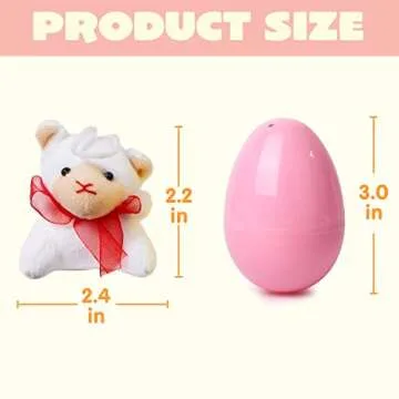 JOYIN 24 Pack Prefilled Easter Eggs with Plush Toys