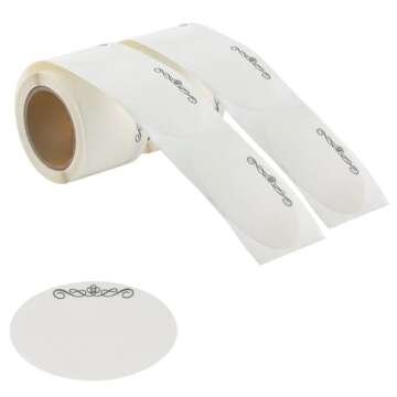 L LIKED 240 Stickers Dissolvable Food Labels for Containers 1 1/2" x 2 1/2" Canning Labels for Jars (Roll of 120) (2 Rolls)