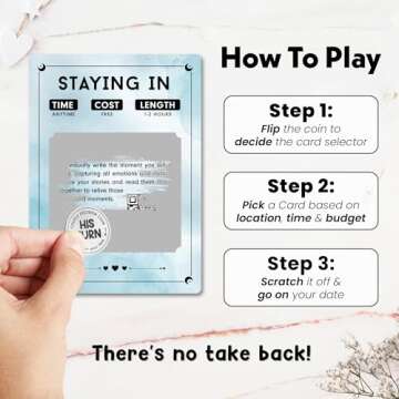 Valentines Gifts for Her Him - 40 Fun and Romantic Scratch Off Date Adventure Ideas for Her, Him, Girlfriend, Boyfriend, Wife, or Husband - Couples Gifts for Anniversary, Date Night, Birthday