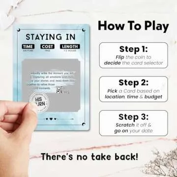 Valentines Gifts for Her Him - 40 Fun and Romantic Scratch Off Date Adventure Ideas for Her, Him, Girlfriend, Boyfriend, Wife, or Husband - Couples Gifts for Anniversary, Date Night, Birthday