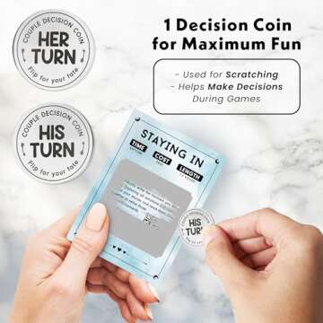 Valentines Gifts for Her Him - 40 Fun and Romantic Scratch Off Date Adventure Ideas for Her, Him, Girlfriend, Boyfriend, Wife, or Husband - Couples Gifts for Anniversary, Date Night, Birthday