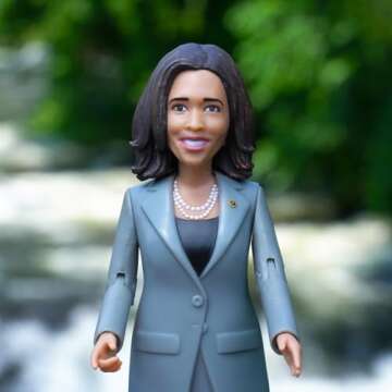 FCTRY Kamala Harris Political Action Figure - Novelty Figurine 2025 - Kamala Harris Bobblehead-Inspired Gifts, Souvenirs & Collectible - Funny Gag Gift Toy - Desk Accessories for Home & Office
