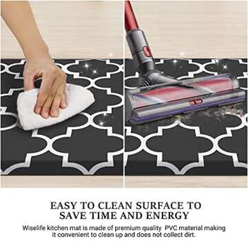 WISELIFE Anti-Fatigue Cushioned Kitchen Mat for Comfort