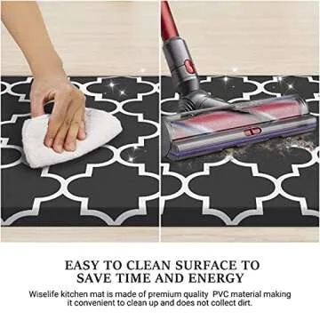 WISELIFE Anti-Fatigue Cushioned Kitchen Mat for Comfort