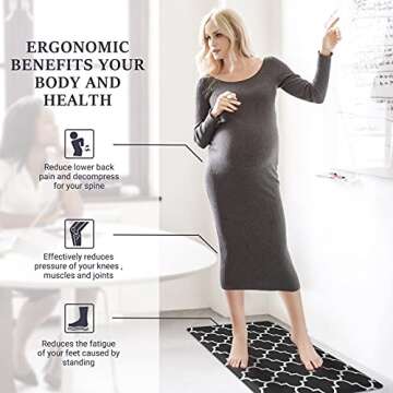 WISELIFE Anti-Fatigue Cushioned Kitchen Mat for Comfort