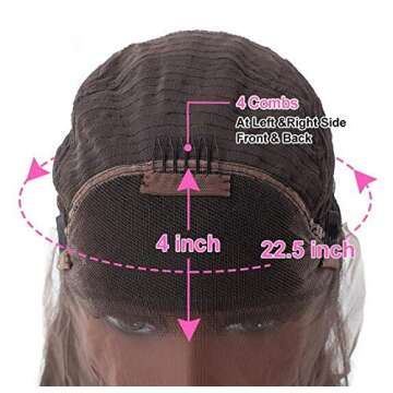 QUINLUX WIGS Body Wave Blonde Brown 1BT27 Color 13X4 Lace Front Deep Part Human Hair Wig 150% Density Natural Hairline with Baby Hair for Black Women (14 Inch, 13X4 Lace Front)